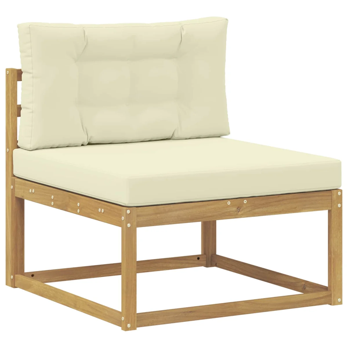 Kültéri kanapé szett 6 pcs Fehér és Krém színű 79 x 79 x 37 cm