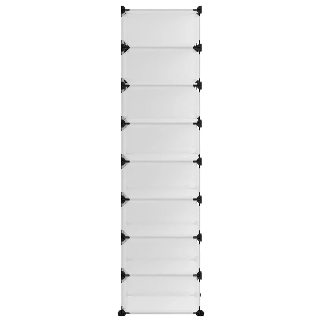 átlátszó polipropilén cipőtartó 93 x 36,5 x 140 cm