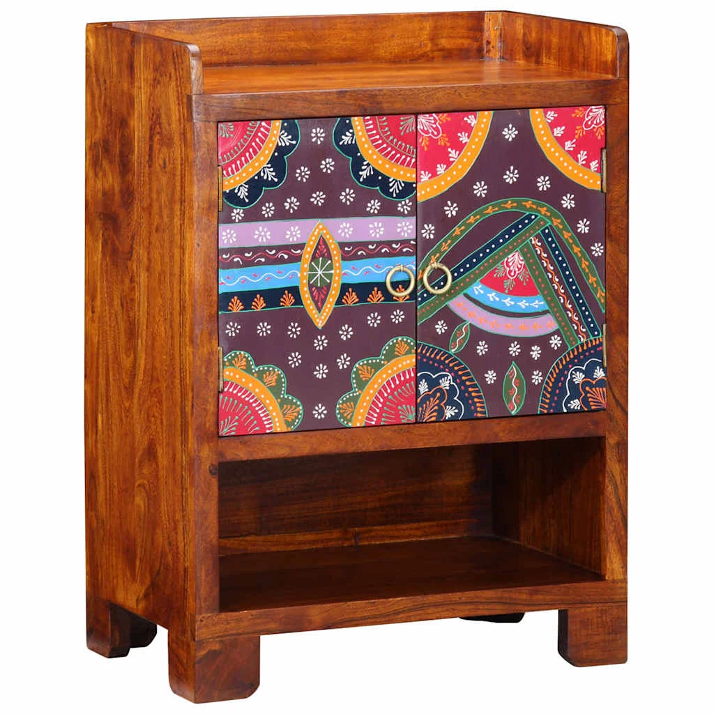 Cipőtartó 55x35x75 cm tömör akácfából