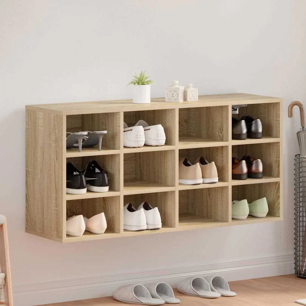 Cipősszekrény polcokkal sonoma tölgy 103 x 30 x 51 cm Faanyag