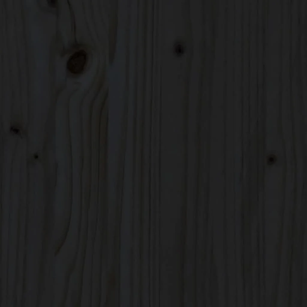 Fekete tömör fenyőfa cipőtároló pad 110 x 38 x 45,5 cm