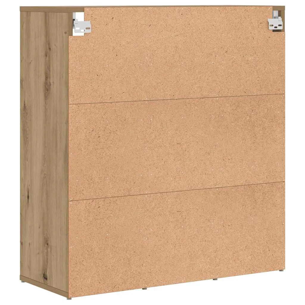 Cipősszekrény kézműves tölgy 77.5 x 30 x 83.5 cm Faanyag