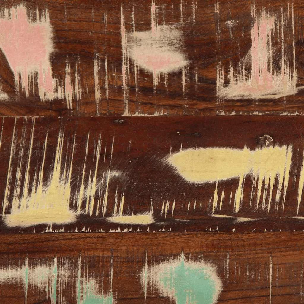 Dohányzóasztal többszínű 90x50x36cm tömörfa újrahasznosított fa