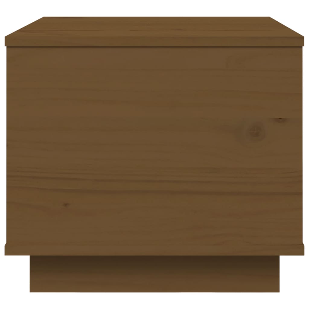 Mézbarna tömör fenyőfa dohányzóasztal 40x50x35 cm