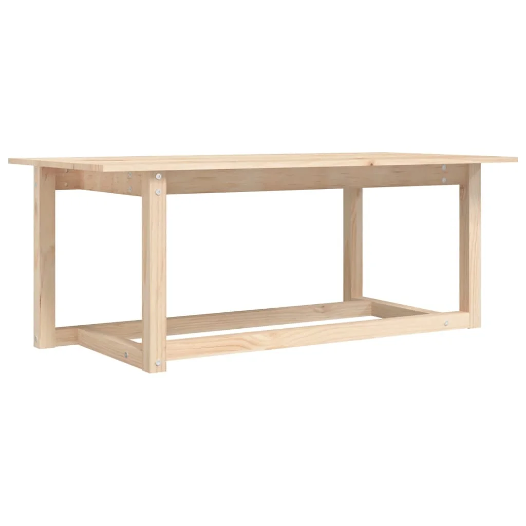 Tömör fenyőfa dohányzóasztal 110 x 55 x 45 cm