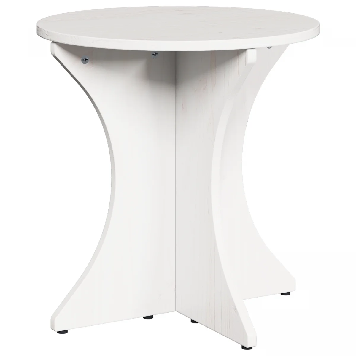 Kávasztal Szett 3 pcs Fehér 46 x 46 x 47 cm Tömör fenyőfa