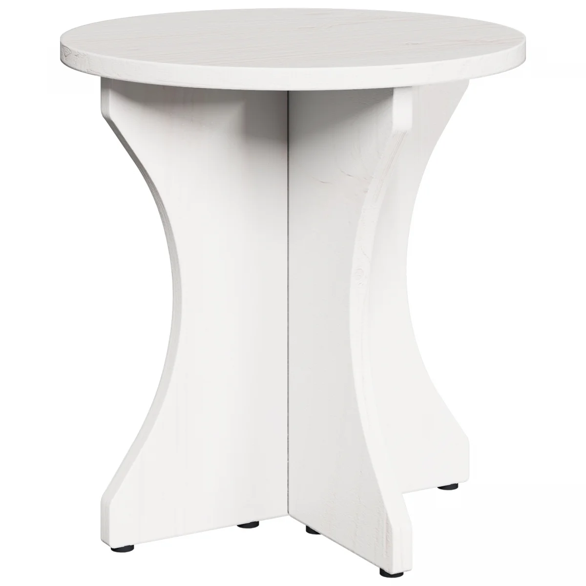 Kávasztal Szett 3 pcs Fehér 46 x 46 x 47 cm Tömör fenyőfa