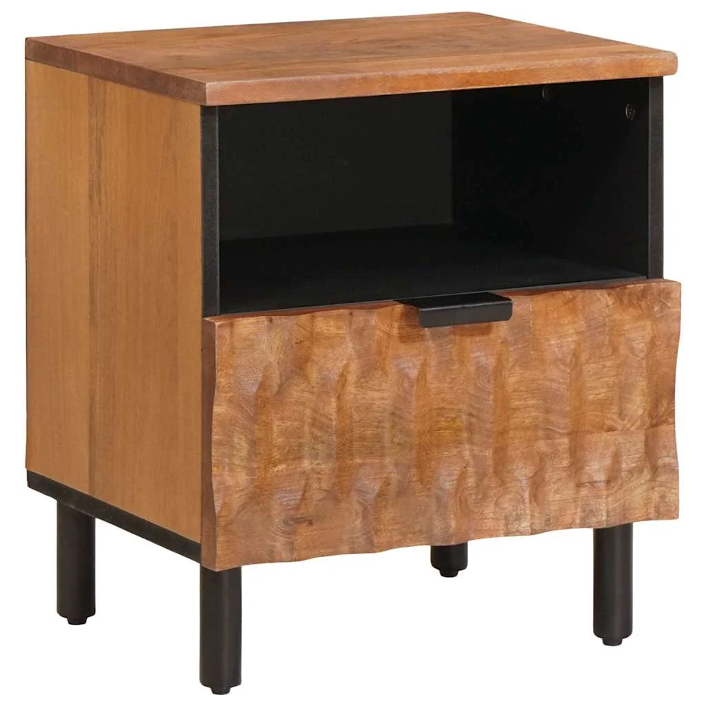 Éjjeliszekrény 2 pcs Barna 40 x 33 x 46 cm Tömör Mangófát