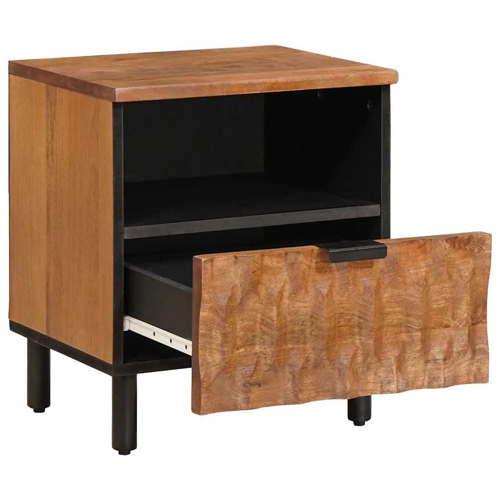 Éjjeliszekrény 2 pcs Barna 40 x 33 x 46 cm Tömör Mangófát