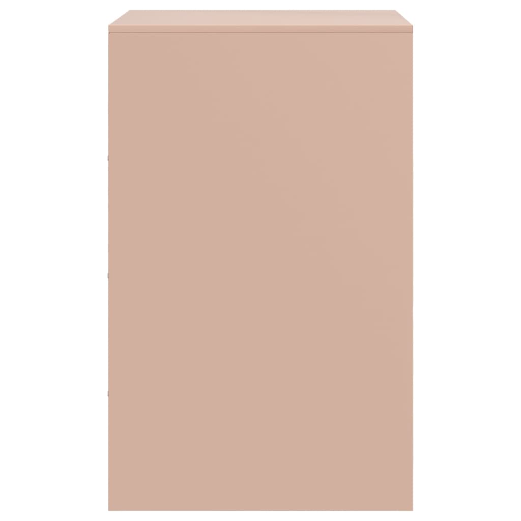 Rózsaszín acél éjjeliszekrény 34,5x39x62 cm