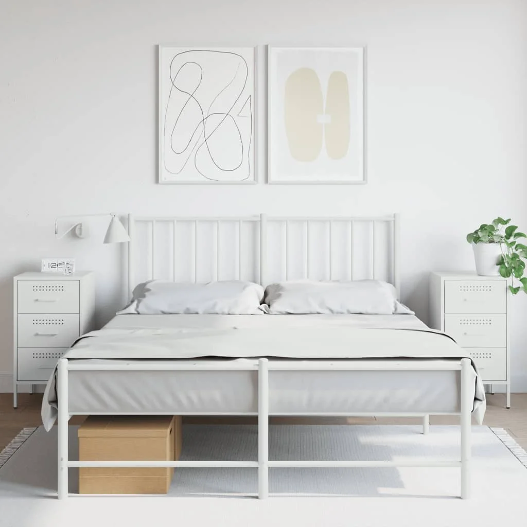 2 db fehér acél éjjeliszekrény 36 x 39 x 68 cm