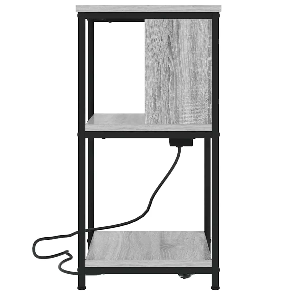 Éjjeliszekrény 2 pcs Szürke sonoma 38 x 31 x 61 cm Faanyag