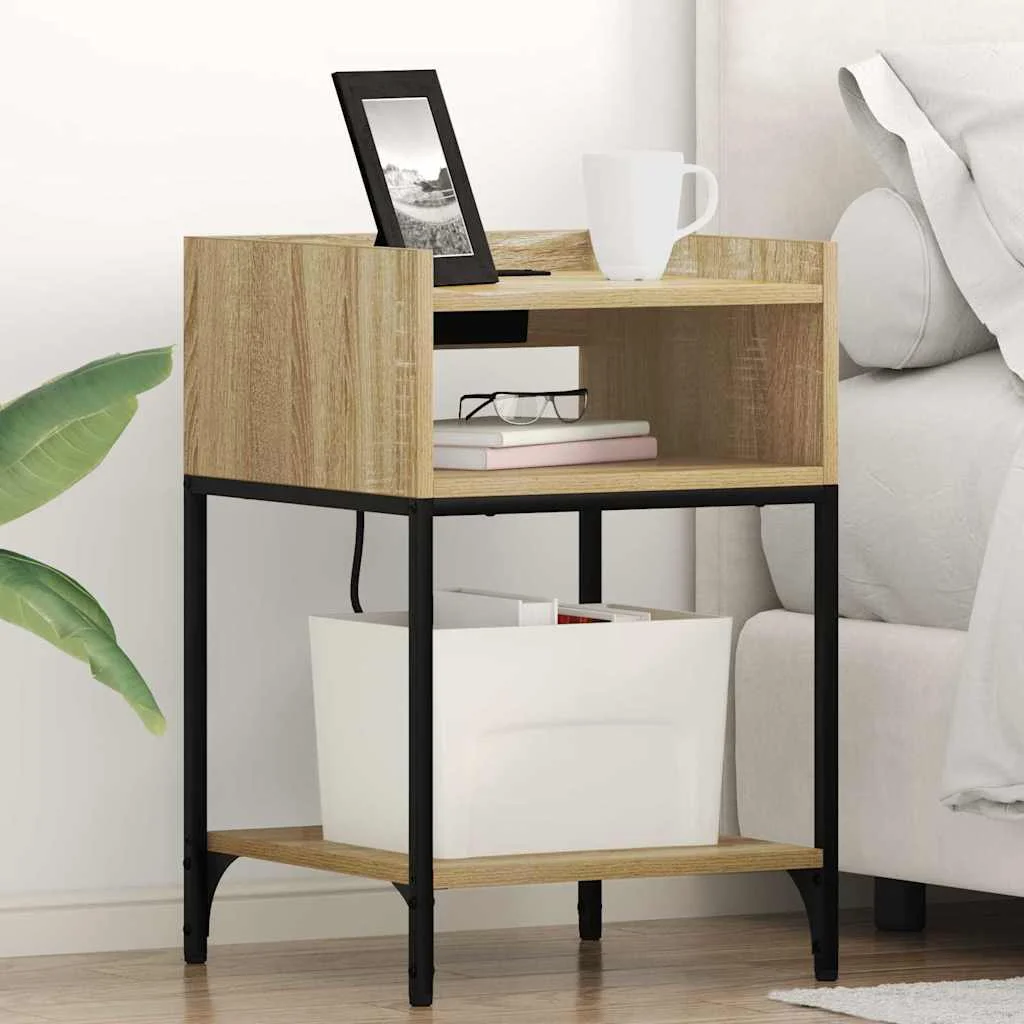 Éjjeli Szekrények 2 pcs sonoma tölgy 40 x 40 x 61 cm Faanyag