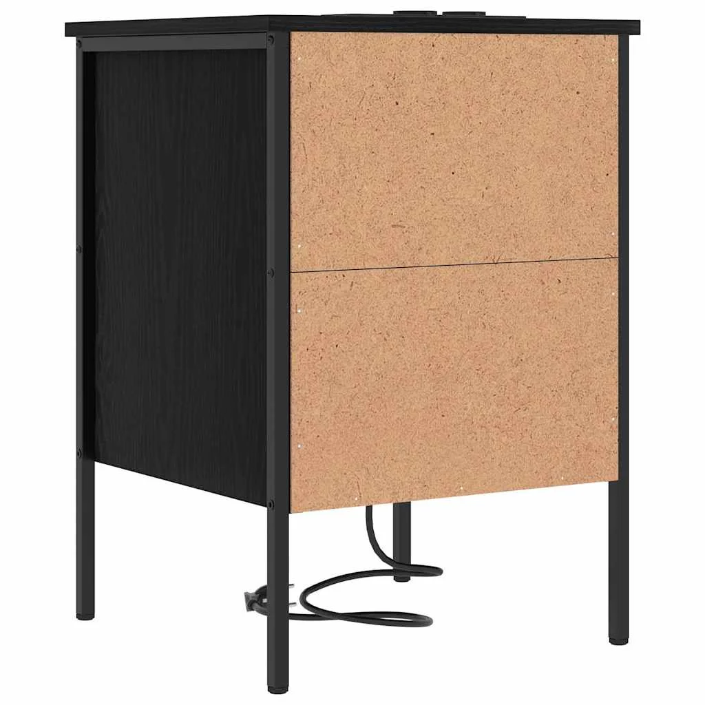 Éjjeli Szekrények 2 pcs Musta tammi 42 x 41 x 61 cm Faanyag