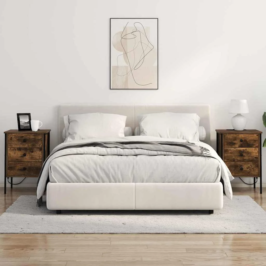 Éjjeli Szekrények 2 pcs Füstölt tölgy 42 x 41 x 61 cm Faanyag