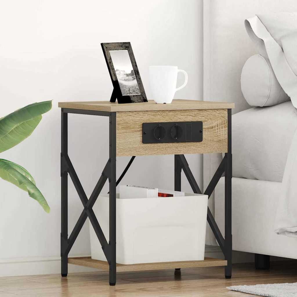 Éjjeliszekrény 2 pcs sonoma tölgy 41 x 31 x 51 cm Faanyag