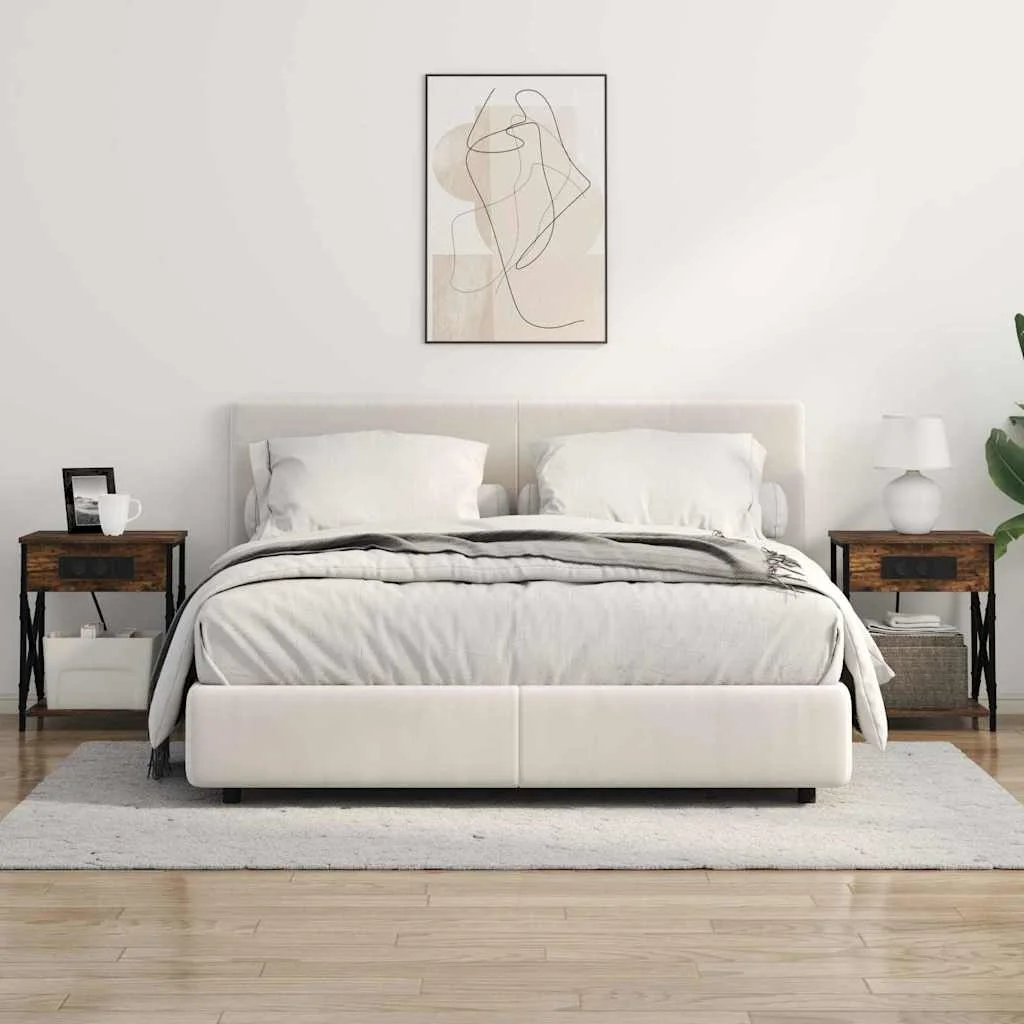 Éjjeliszekrény 2 pcs Füstölt tölgy 41 x 31 x 51 cm Faanyag
