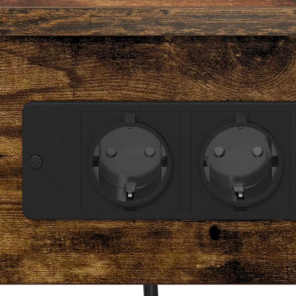 Éjjeliszekrény 2 pcs Füstölt tölgy 41 x 31 x 51 cm Faanyag