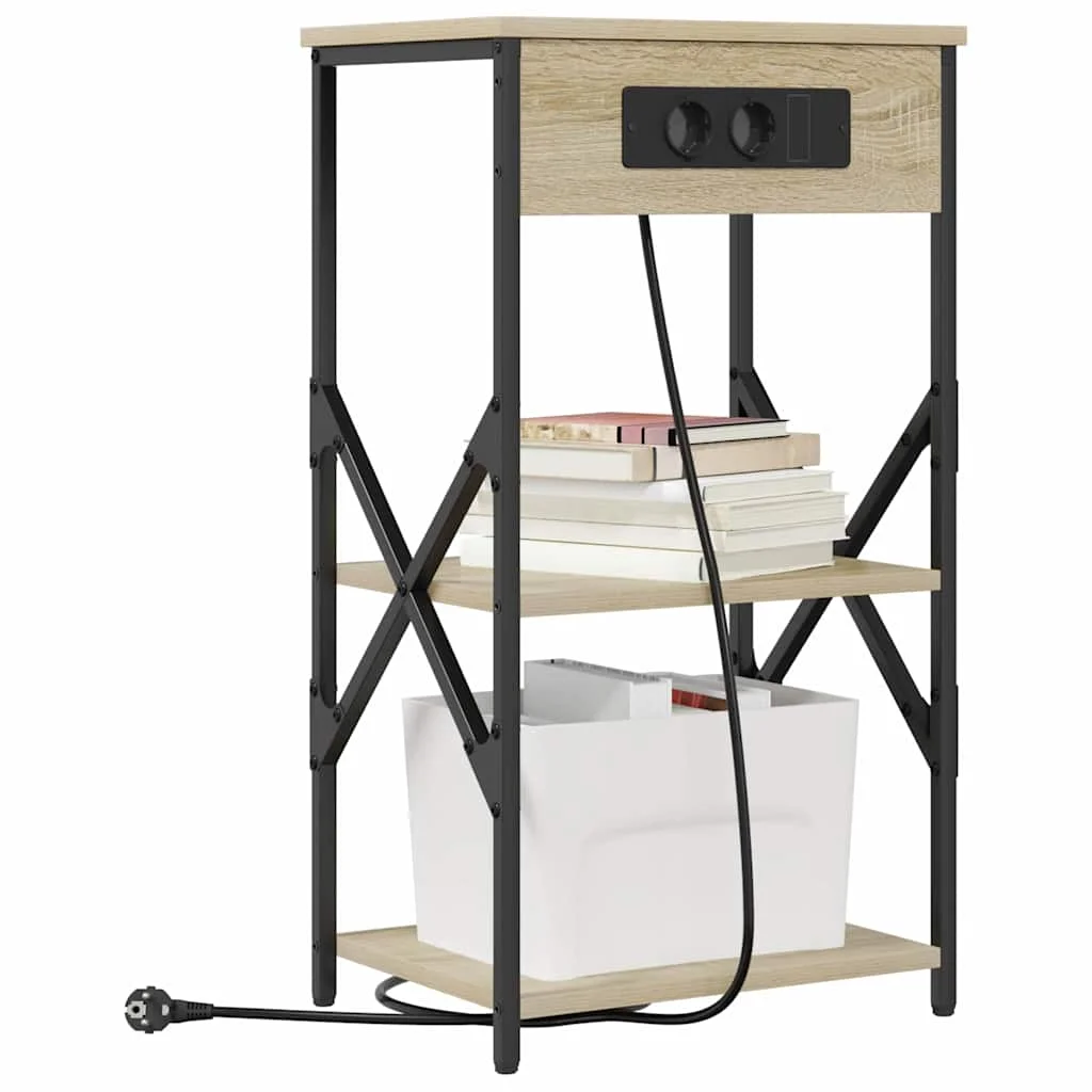 Éjjeliszekrény 2 pcs Sonoma tölgy 41 x 31 x 76 cm Faanyag