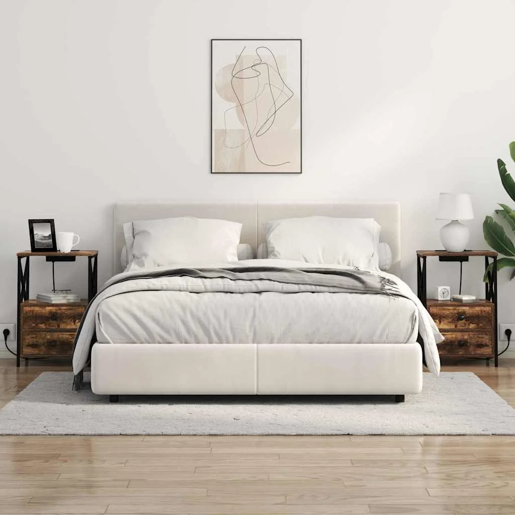 Éjjeliszekrény 2 pcs Füstölt tölgy 40 x 31 x 60 cm Faanyag