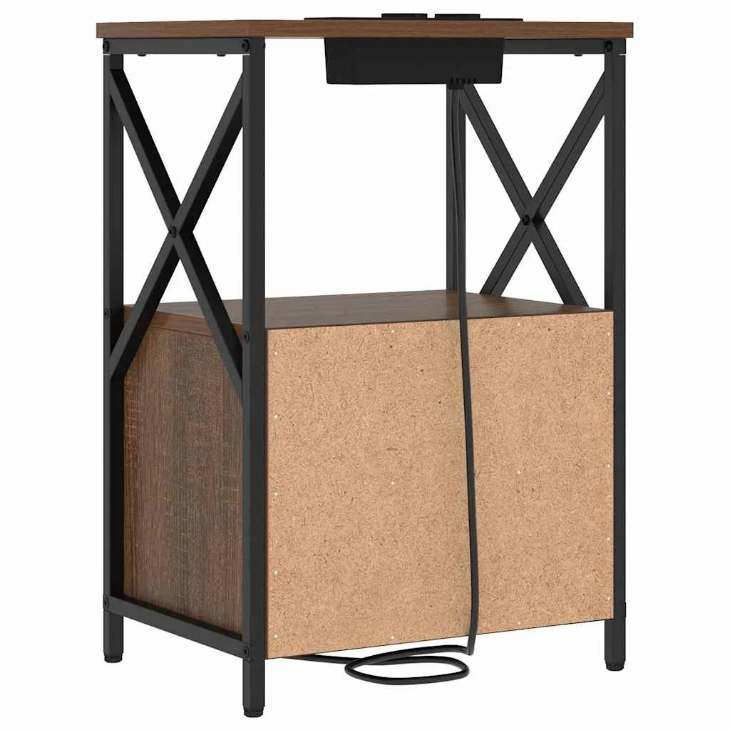 Éjjeliszekrény 2 pcs Barna Tölgy 40 x 31 x 60 cm Faanyag
