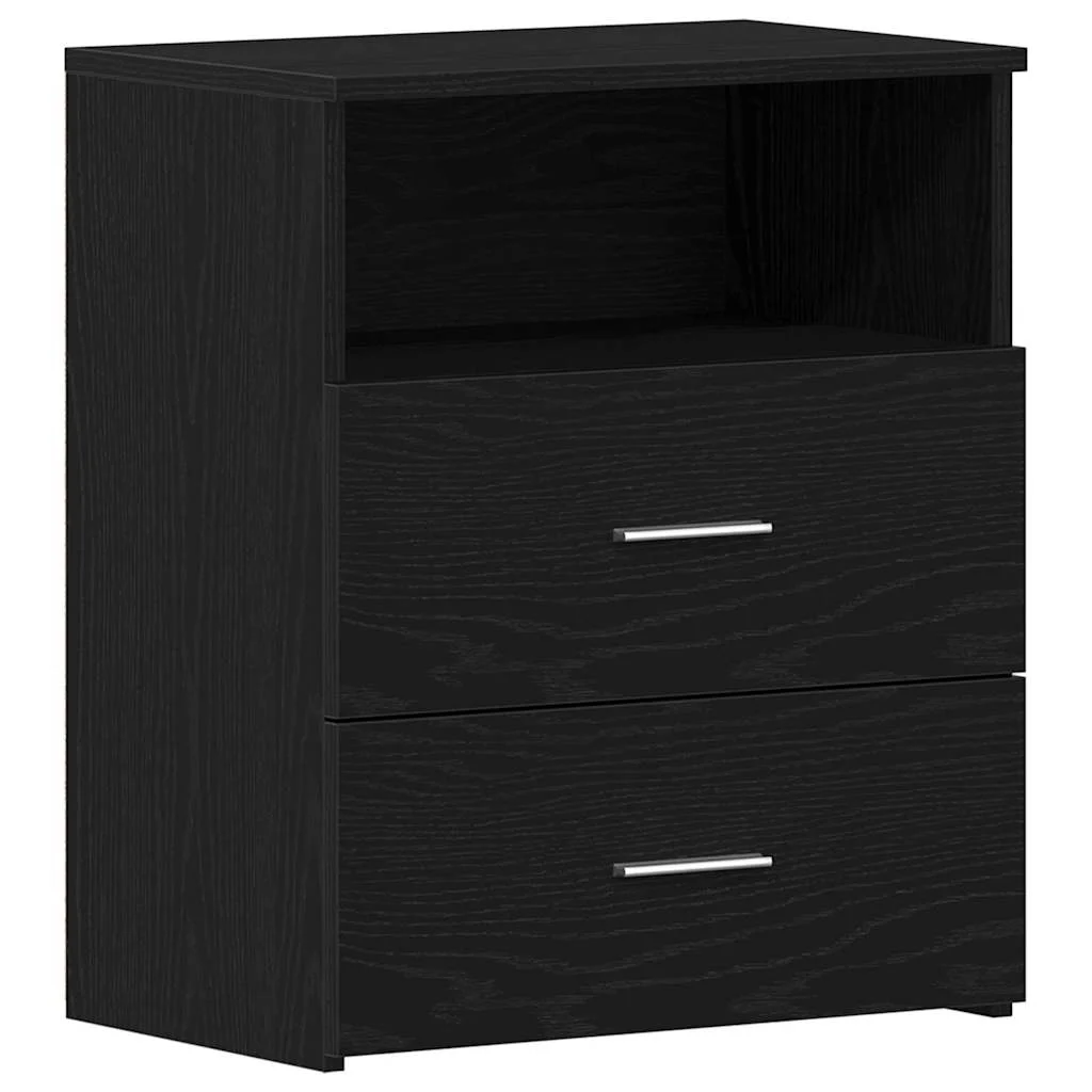 Éjjeliszekrény 2 pcs Fekete tölgy 50 x 32 x 60 cm Faanyag