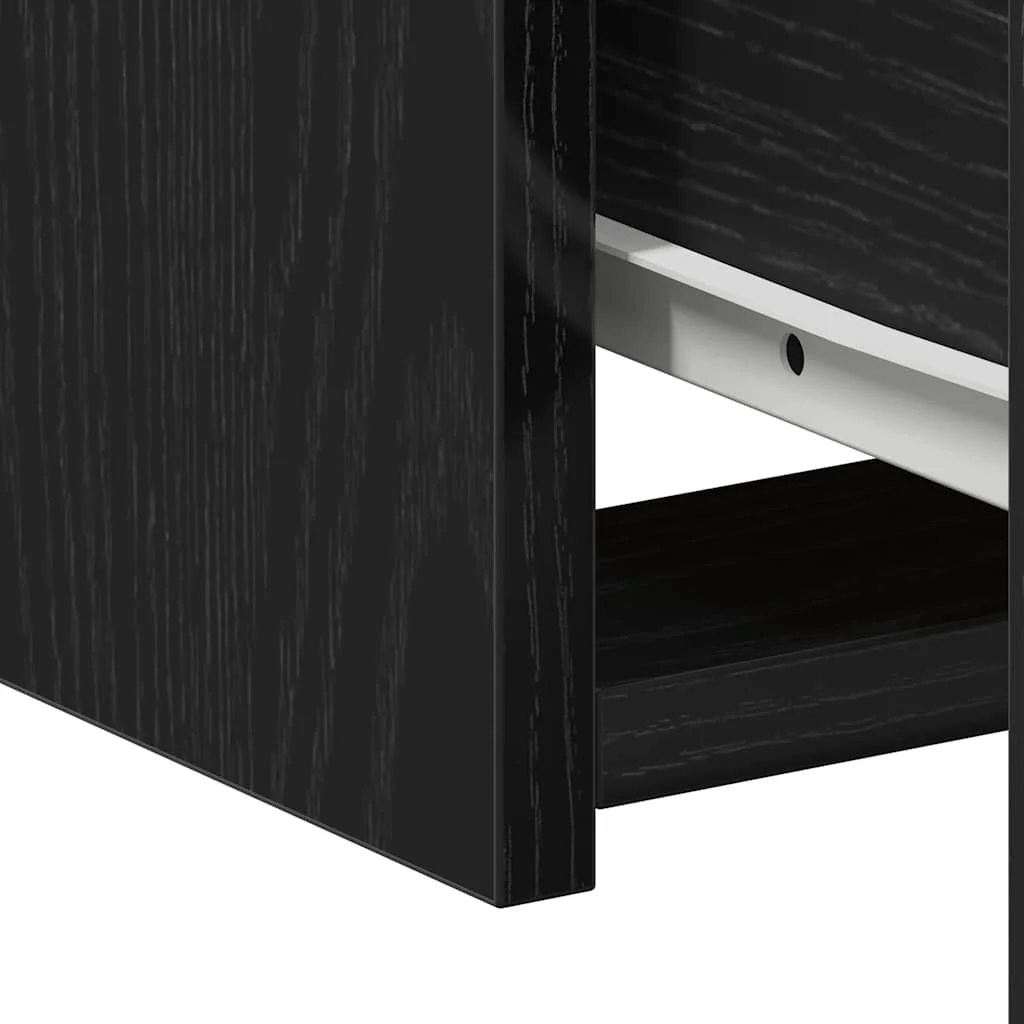 Éjjeliszekrény 2 pcs Fekete tölgy 50 x 32 x 60 cm Faanyag