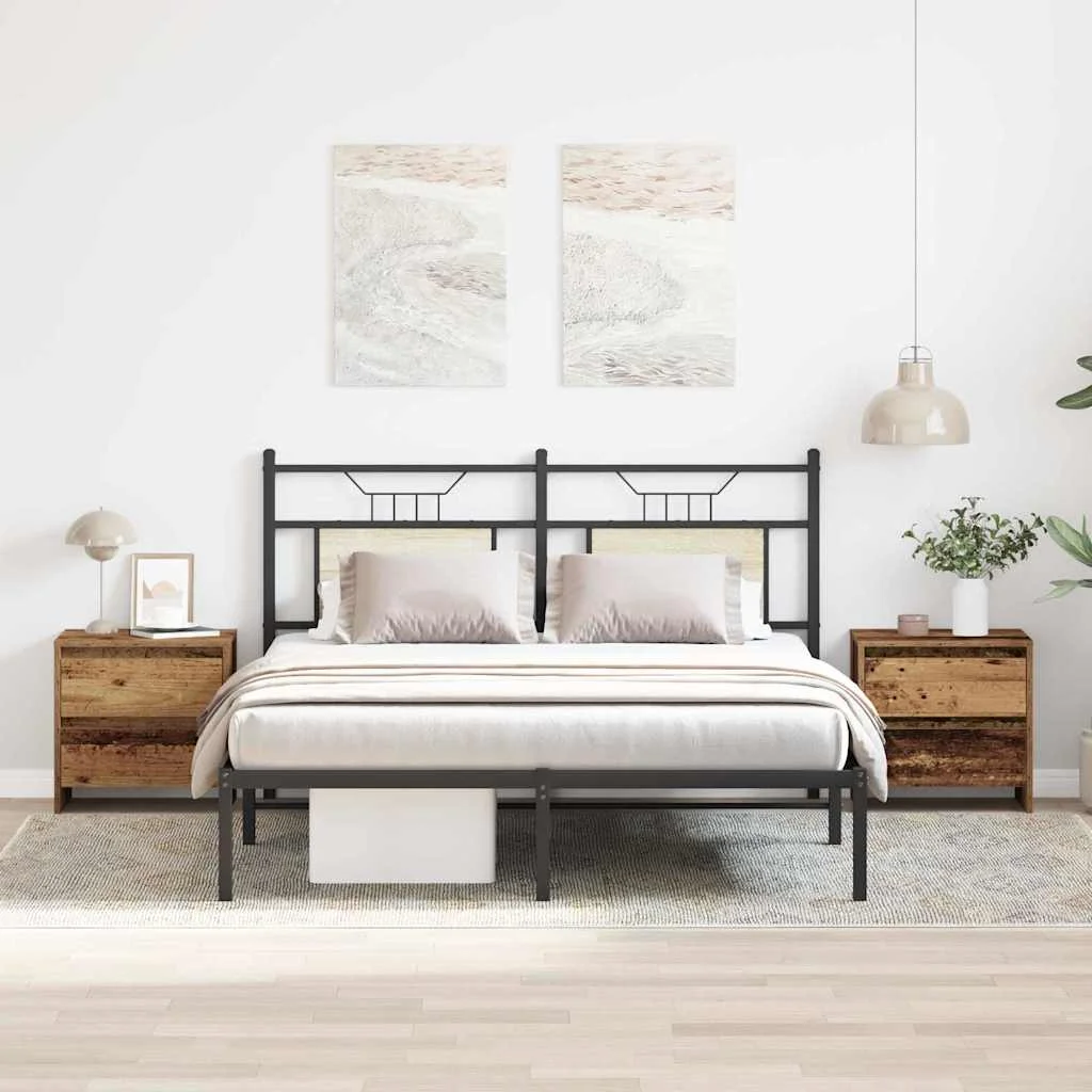 Éjjeliszekrény fiókkal 2 pcs Régi fa 45 x 34 x 44.5 cm Faanyag