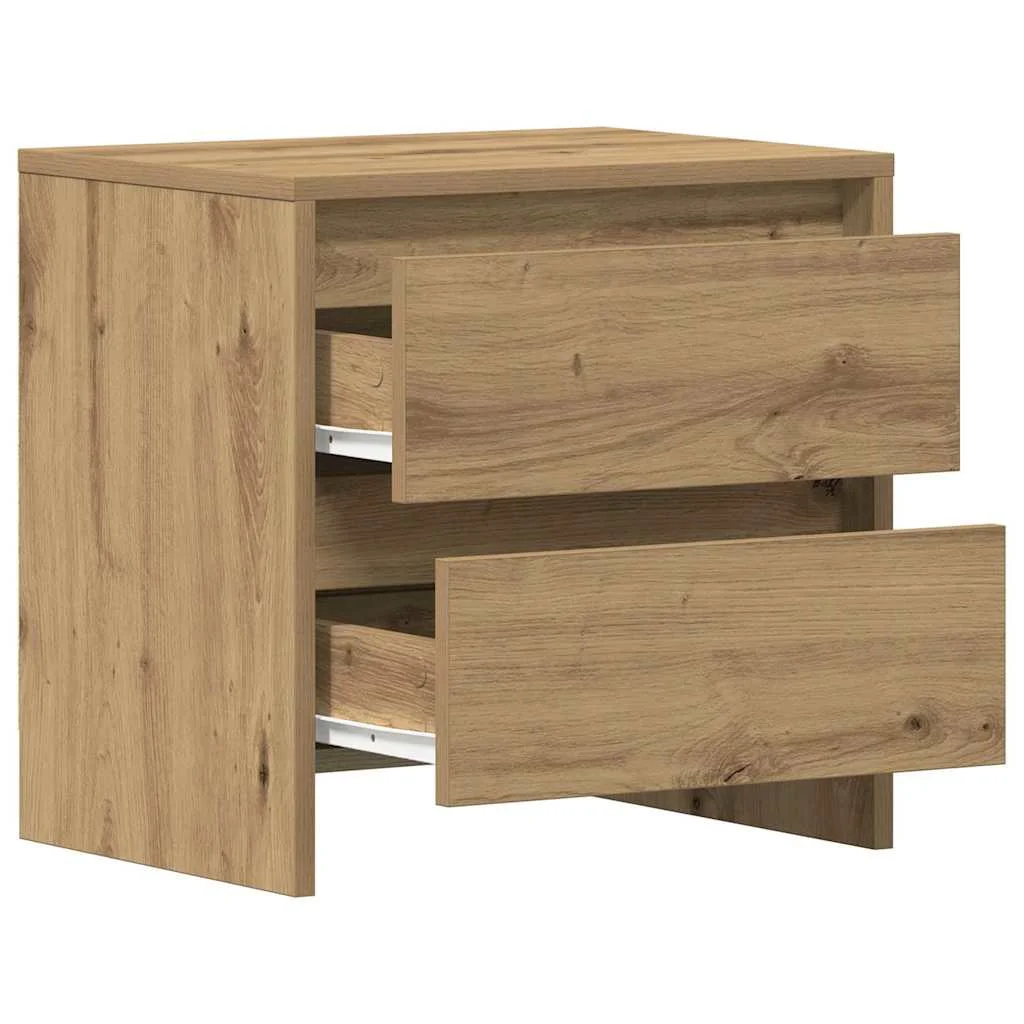 Éjjeliszekrény 2 pcs kézműves tölgy 45 x 34 x 44.5 cm Faanyag