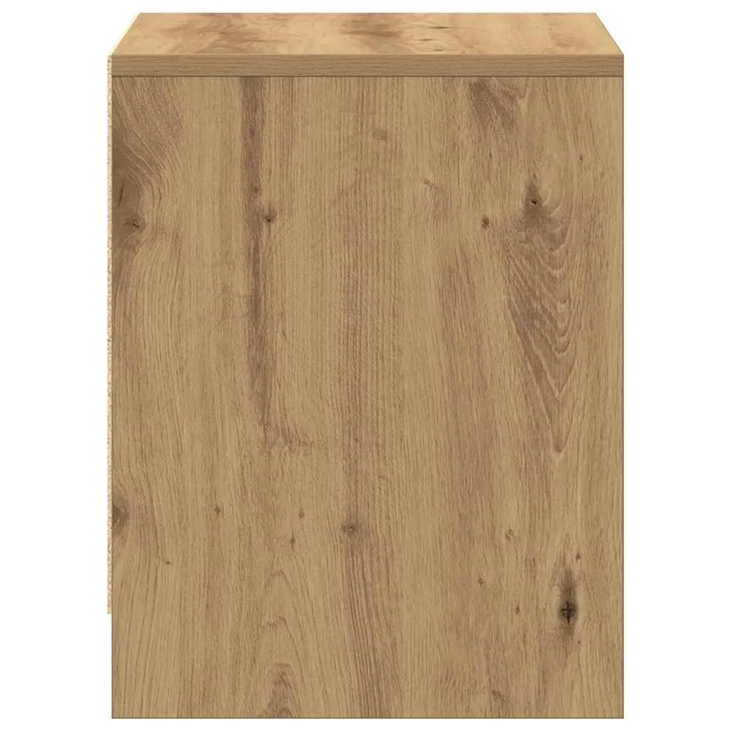 Éjjeliszekrény 2 pcs kézműves tölgy 45 x 34 x 44.5 cm Faanyag