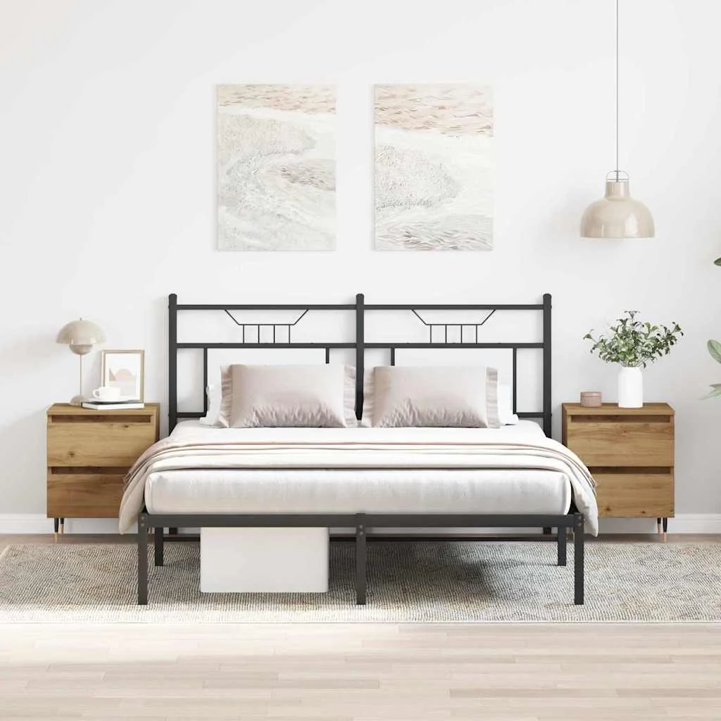 Éjjeli szekrények 2 db Kézműves tölgy 40x35x50 cm Műzott anyag