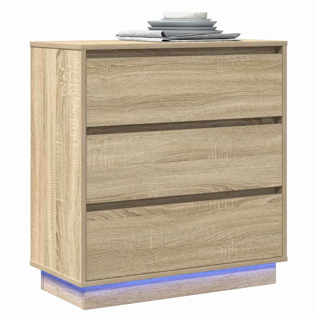 Éjjeliszekrény fiókkal Sonoma tölgy 71 x 34,5 x 75 cm Faanyag