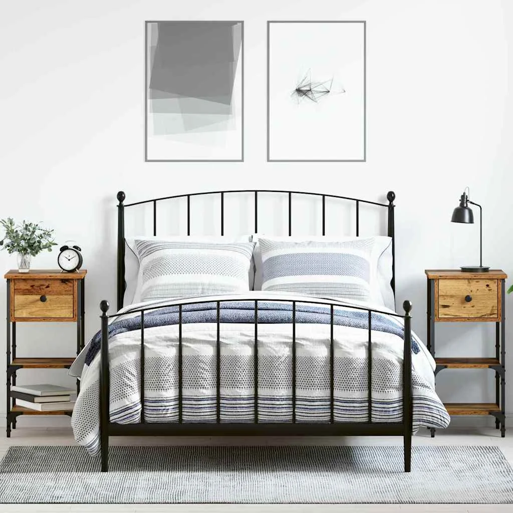Éjjeliszekrény fiókkal 2 pcs Barna 33.5 x 36 x 70 cm