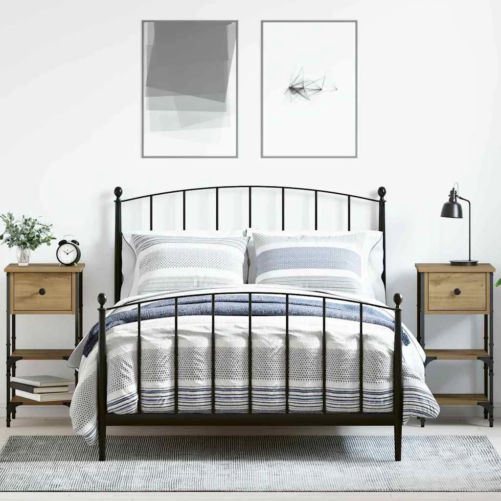 Éjjeliszekrény fiókkal 2 pcs Barna 33.5 x 36 x 70 cm