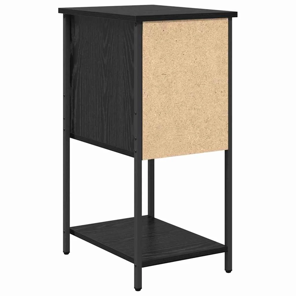 Éjjeliszekrény 2 pcs Musta tammi 32 x 42 x 70 cm Faanyag