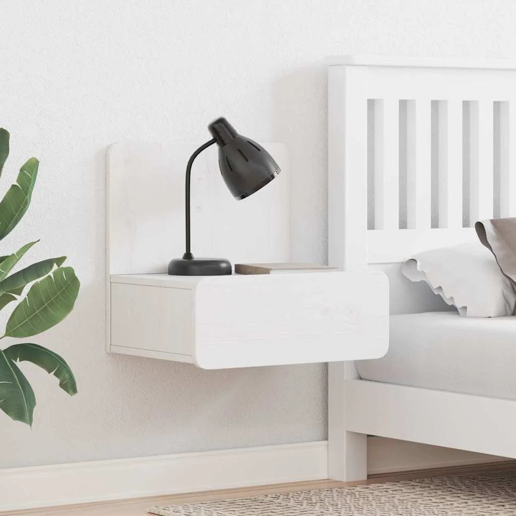 Fali éjjeli szekrény fiókkal 2 pcs Fehér 44 x 32.5 x 40 cm