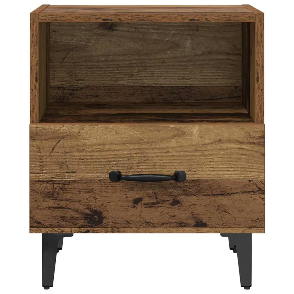 Éjjeliszekrény fiókkal 2 pcs Régi fa 40 x 35 x 47.5 cm Faanyag