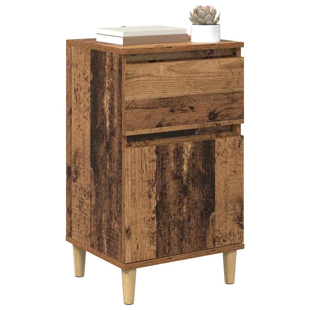 Éjjeliszekrény fiókkal 2 pcs Öreg fa 40 x 35 x 70 cm Faanyag