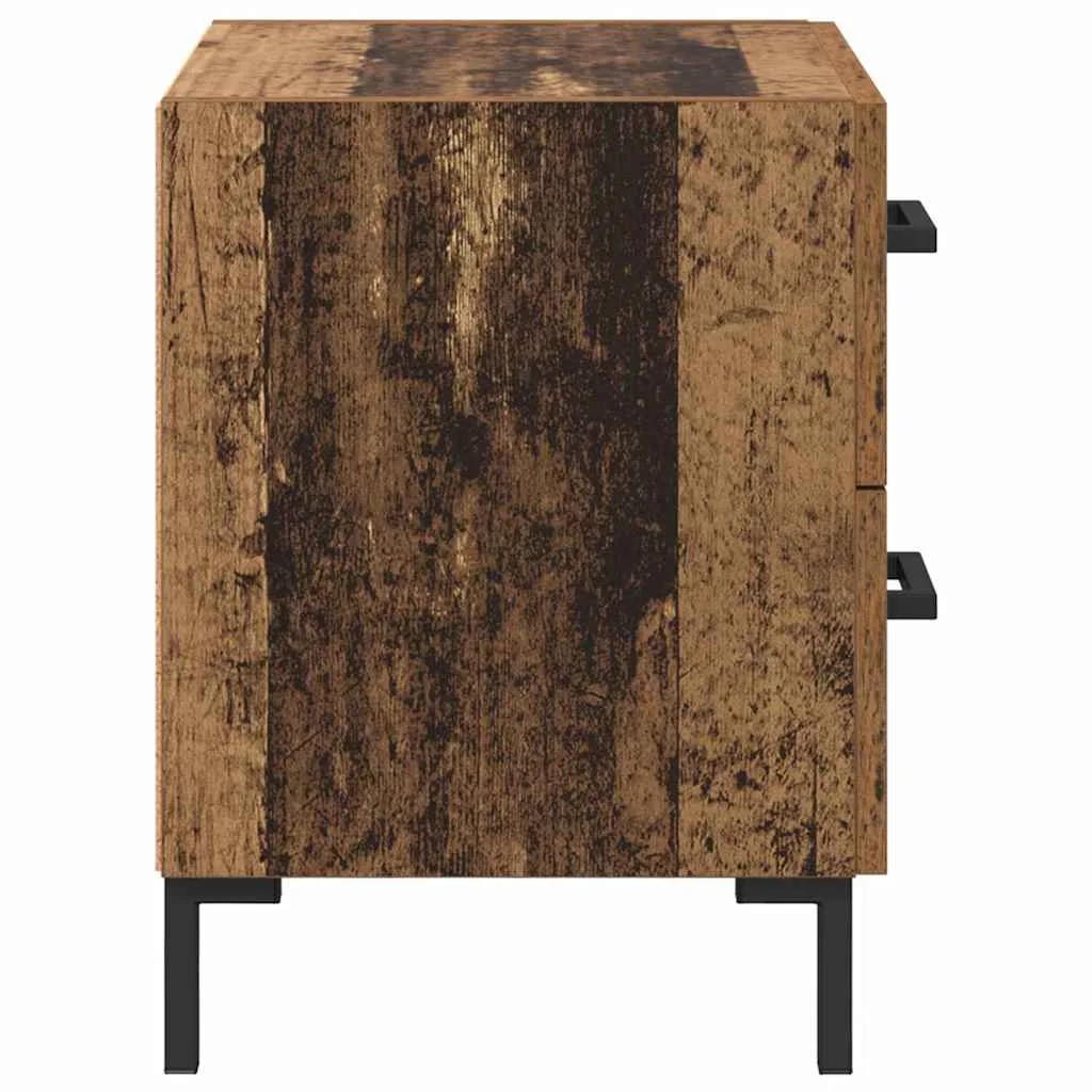 Éjjeliszekrény fiókkal 2 pcs Öreg fa 40 x 35 x 47,5 cm Faanyag