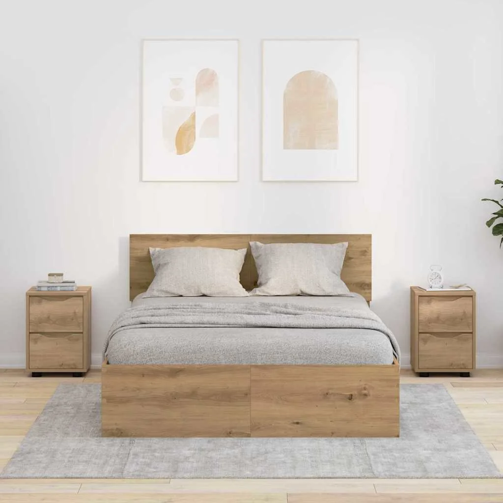 Éjjeliszekrények 2 pcs Artisan tölgy 30,5 x 30 x 43 cm Faanyag
