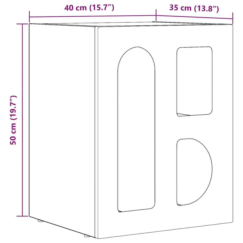 Éjjeli asztal 2 pcs Fehér 40 x 35 x 50 cm Faanyag