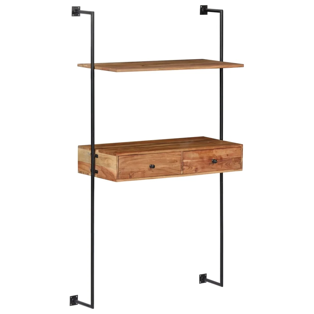 Tömör akácfa fali pult 90 x 40 x 170 cm