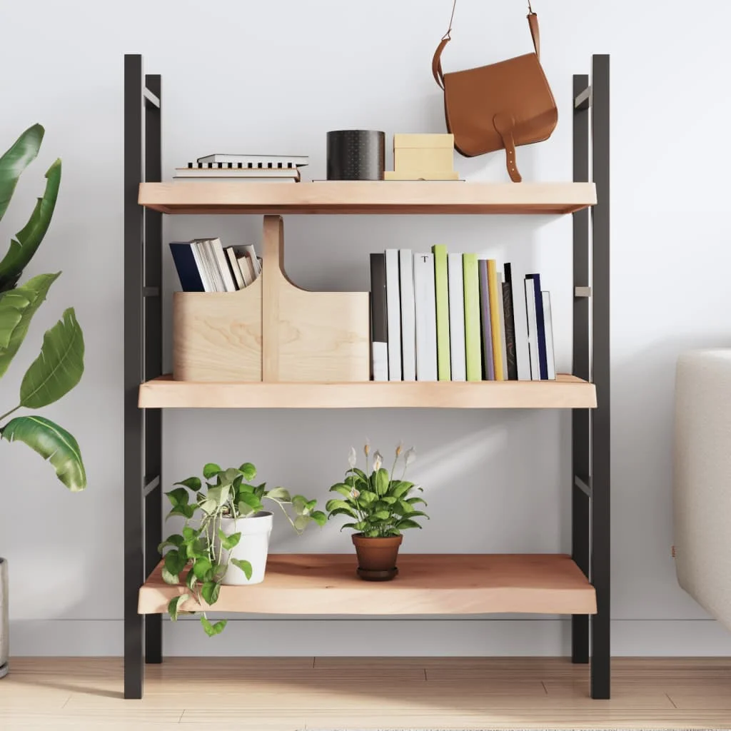 Kezeletlen tömör tölgyfa fali polc 100x50x(2-6) cm