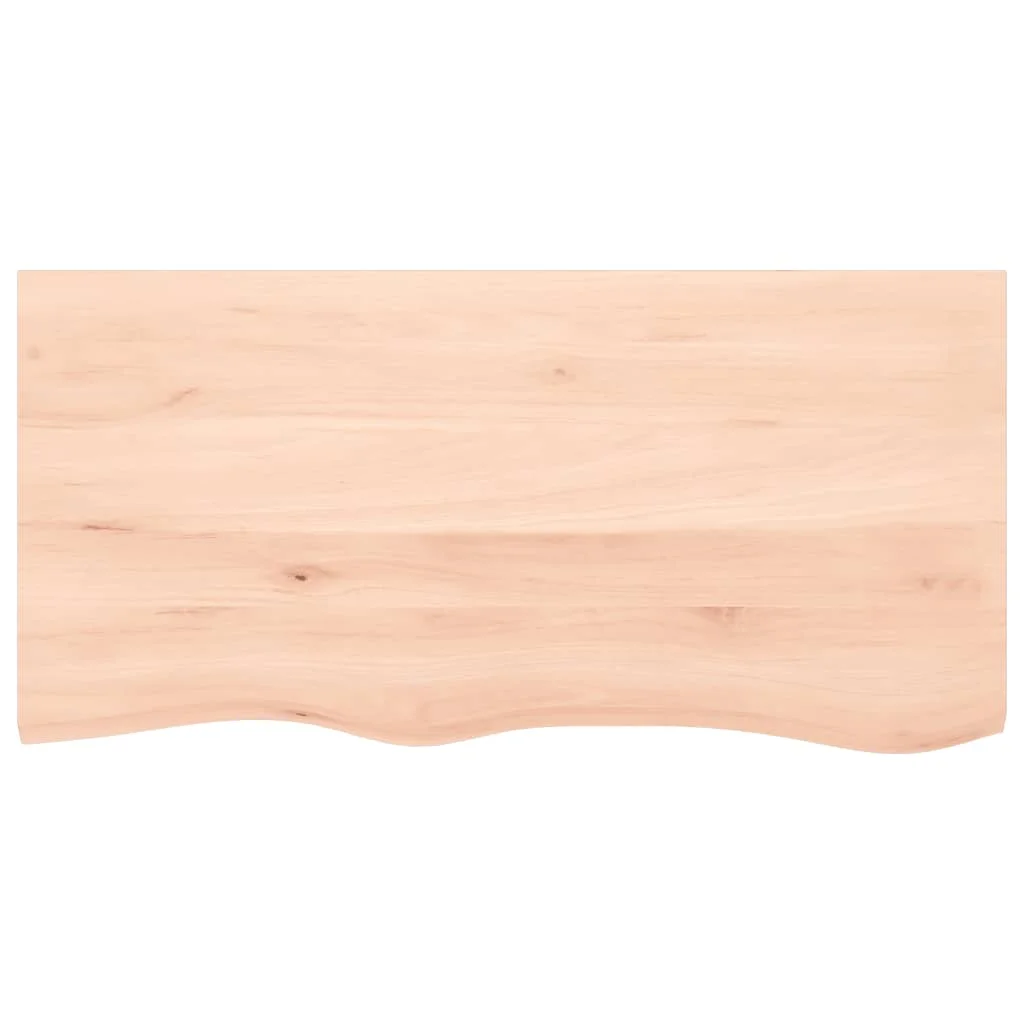 Kezeletlen tömör tölgyfa fali polc 100x50x(2-6) cm
