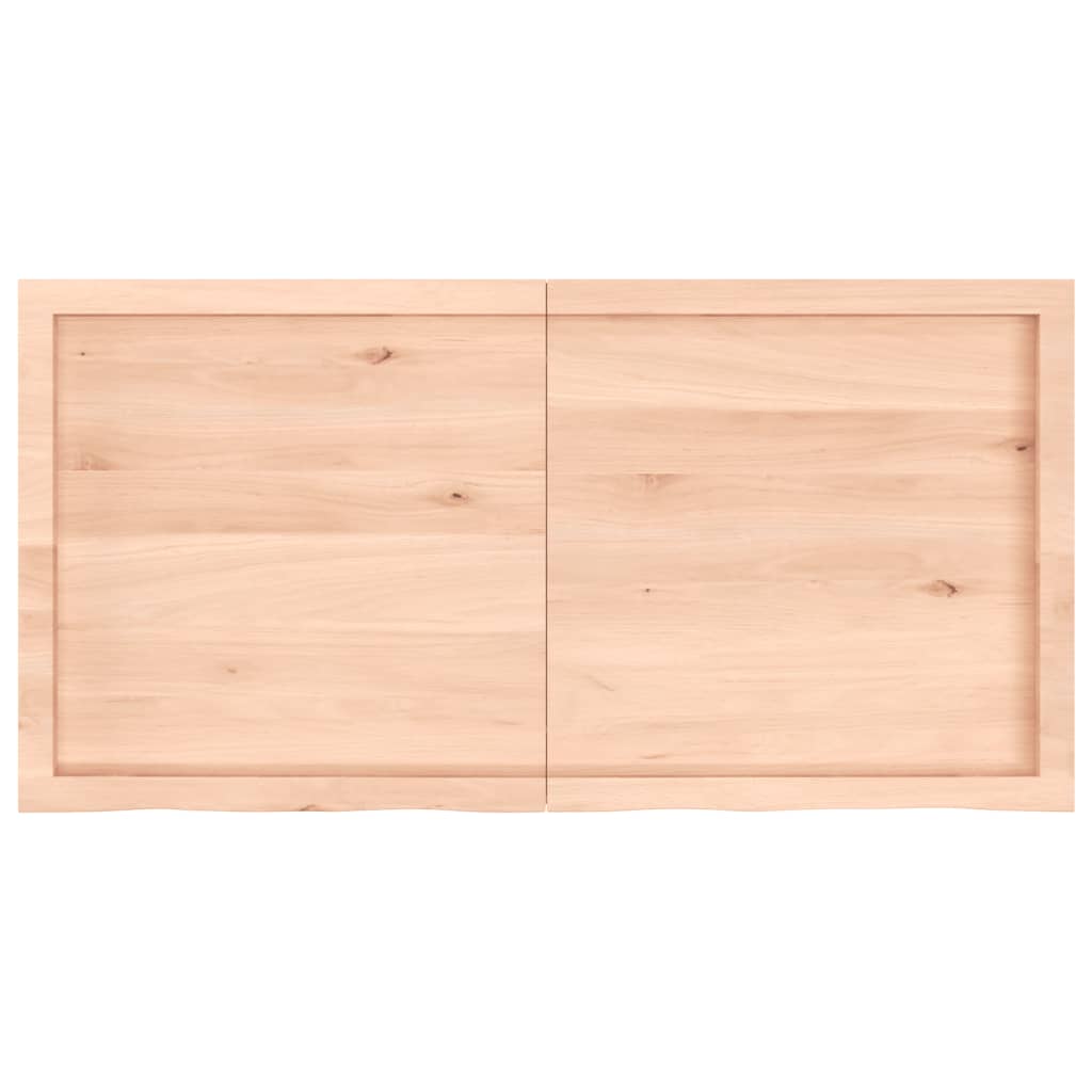 Kezeletlen tömör tölgyfa fali polc 120x60x(2-4) cm