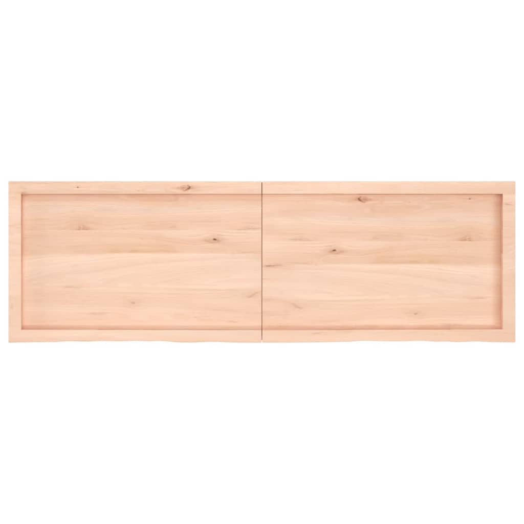 Kezeletlen tömör tölgyfa fali polc 160x50x(2-4) cm