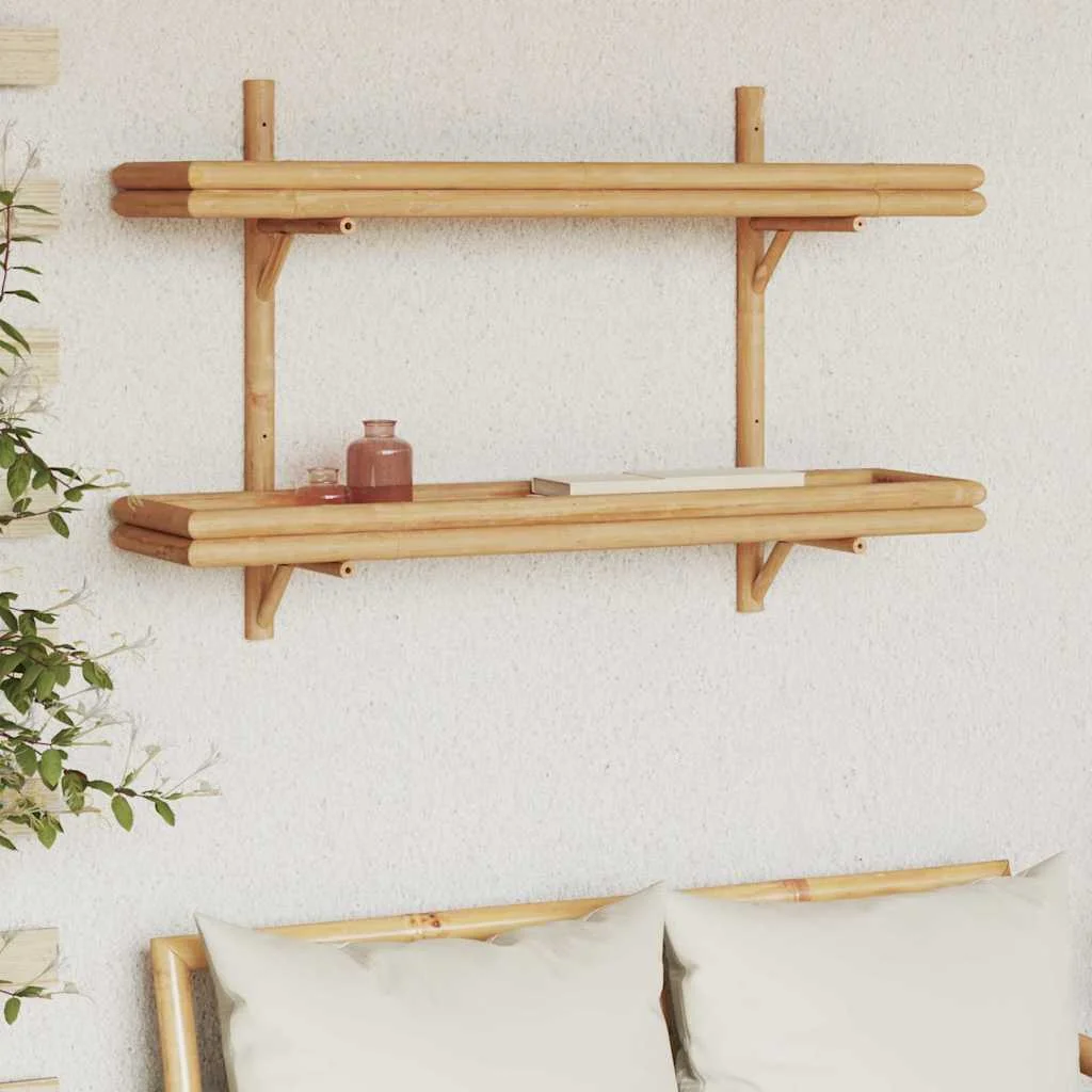 Falifiók polcokkal tárolóval Barna 100 x 26 x 60 cm bambusz