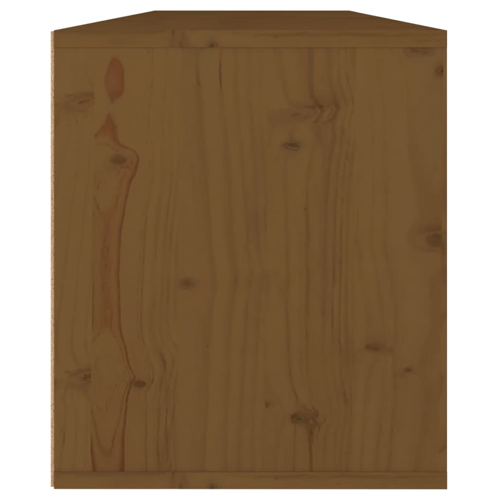 2 darab mézbarna tömör fenyőfa faliszekrény 60 x 30 x 35 cm