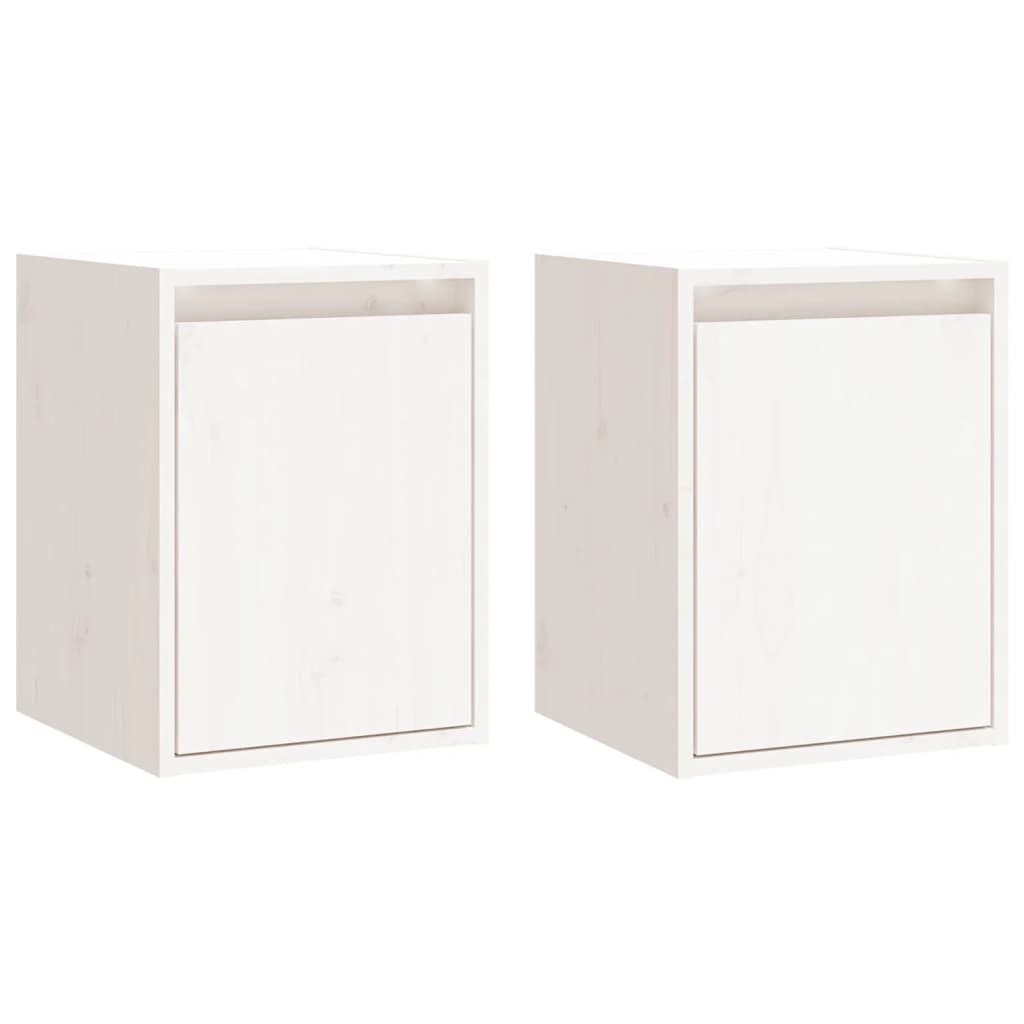 2 darab fehér tömör fenyőfa faliszekrény 100 x 30 x 35 cm
