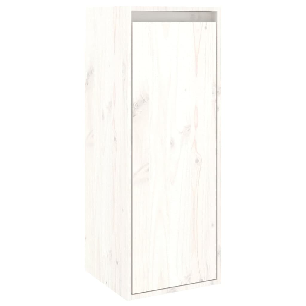 2 darab fehér tömör fenyőfa faliszekrény 30 x 30 x 80 cm